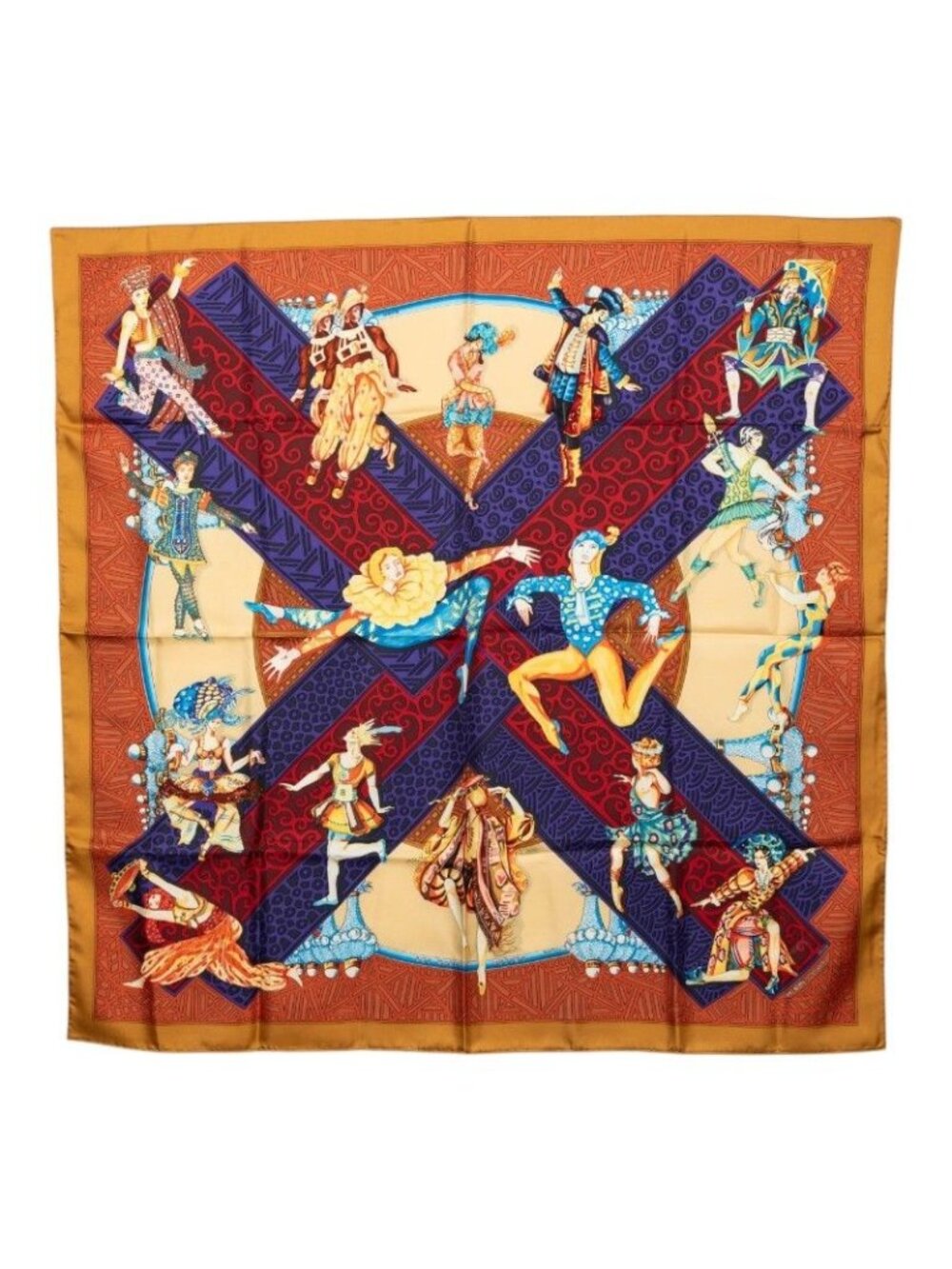 Hermes Carre 90 les Ballets Russes Russian Ballet Scarf Multicolor Silk
